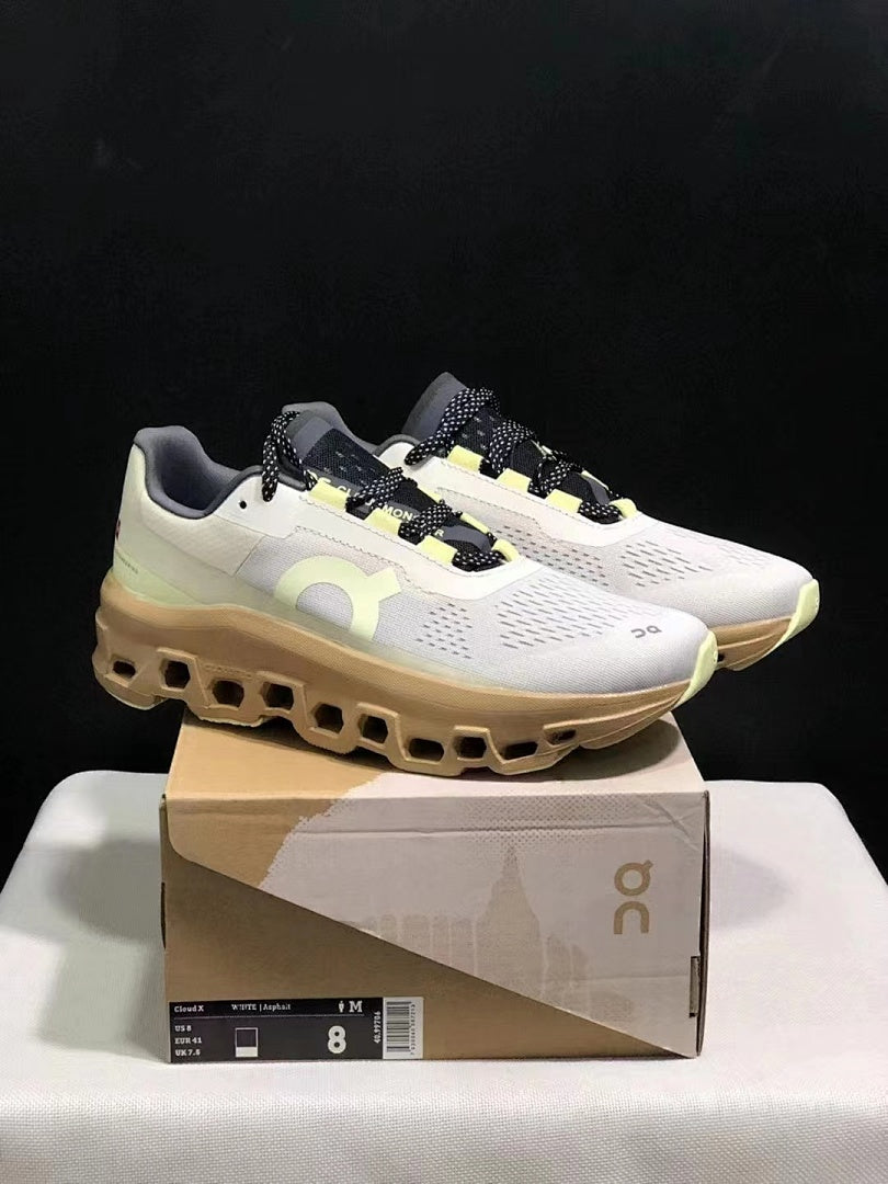 On Cloudmonster Trainers in Sand Dune - product image from the listing.