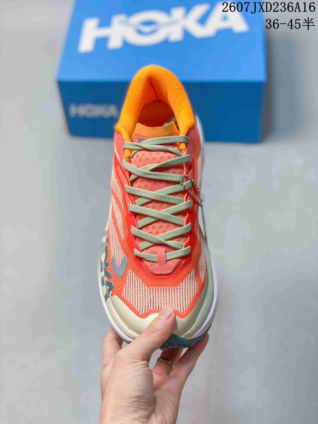 Hoka MAFATE X Trail Running Shoes in Coral - product image from the listing.
