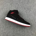 Air Jordan 1 Mid Sneakers Black Red CK5665-062 - product image from the listing.