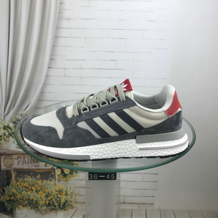 adidas ZX 500 RM Retro Running Sneakers, in Grey and White - product image from the listing.