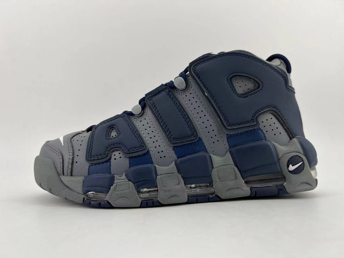 Nike Air More Uptempo Trainers, Navy and Grey, 415082-009 - product image from the listing.