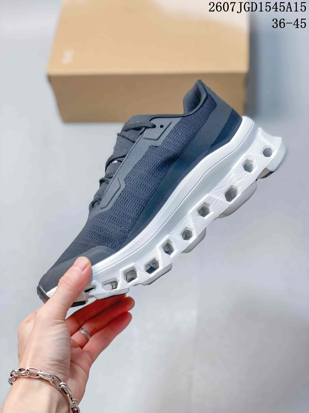 On CloudTilt Sneakers in Dark Gray White 2607JGD1545A15 - product image from the listing.