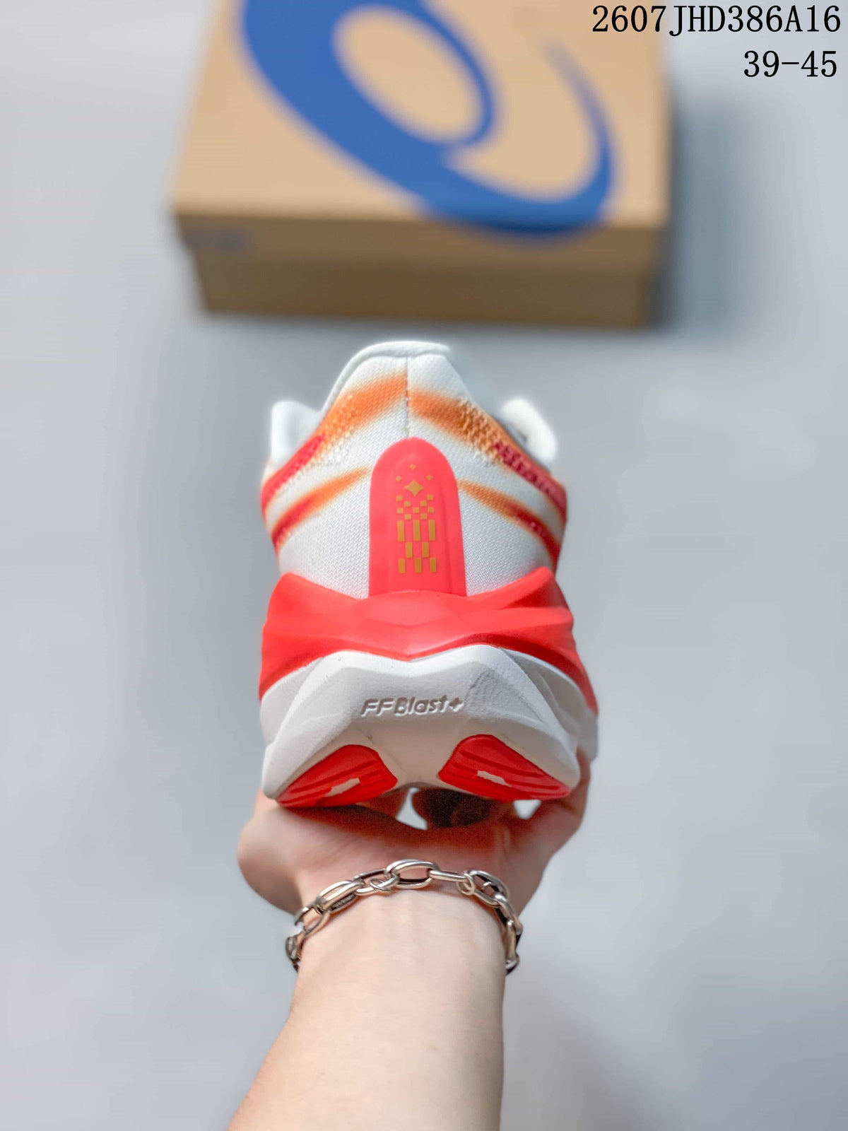 ASICS SUPERBLAST 3 Running Shoes in White Red Yellow 1013A188-003 - product image from the listing.