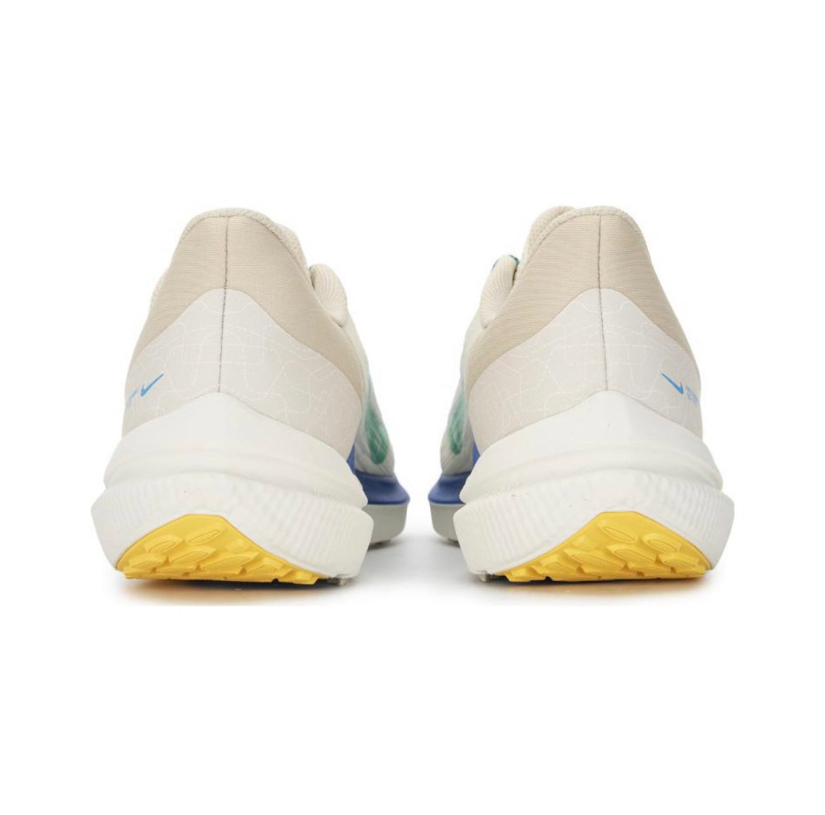Nike Air Winflo 9 Running Shoes in White Green Blue DV8997-100 - product image from the listing.