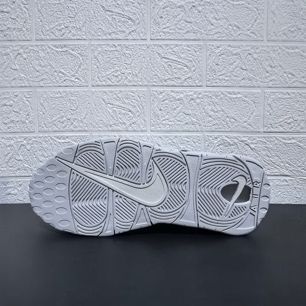 Nike Air More Uptempo Cartoon Bear Sneakers, in White Blue Red - product image from the listing.