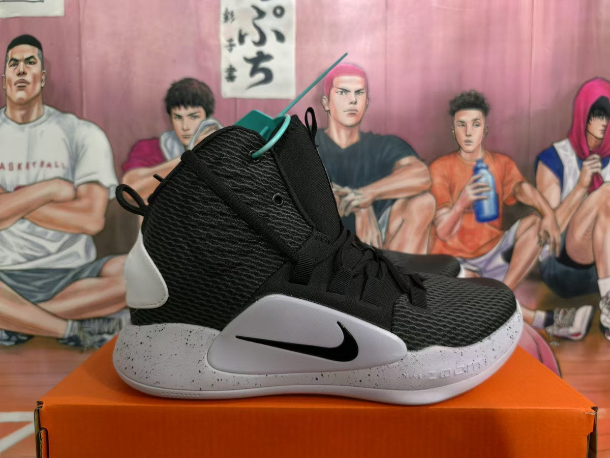 Nike Hyperdunk Basketball Shoes, in Black and White - product image from the listing.