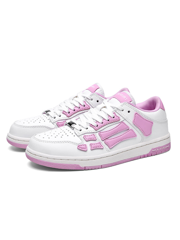 White and Pink AMIRI Low-Top Sneakers - product image from the listing.