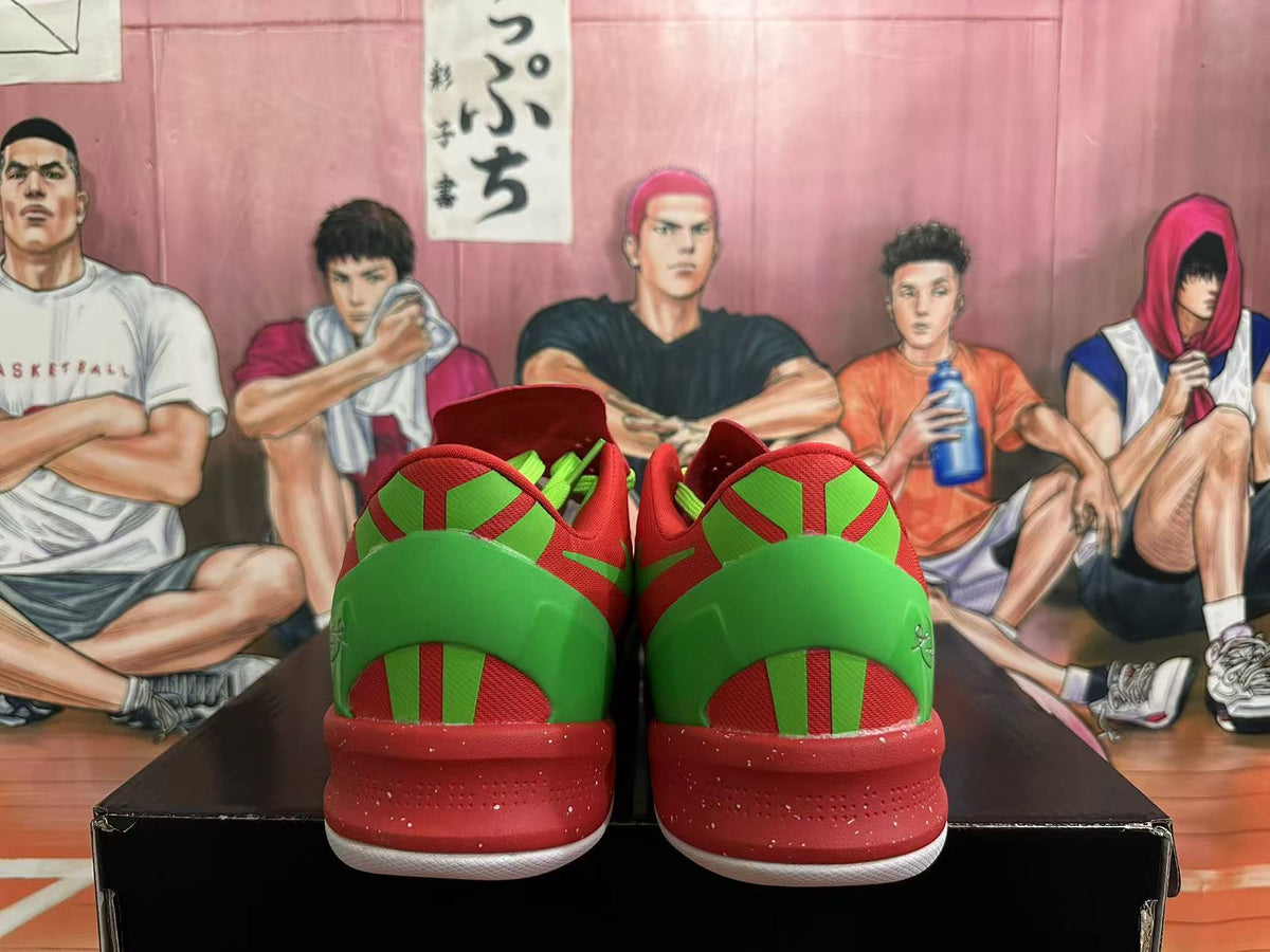 Nike Kobe Basketball Shoes in Red Green - product image from the listing.