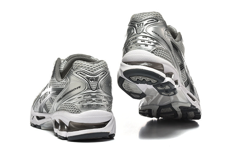 ASICS GEL-Kayano 14 Running Sneakers in Silver - product image from the listing.