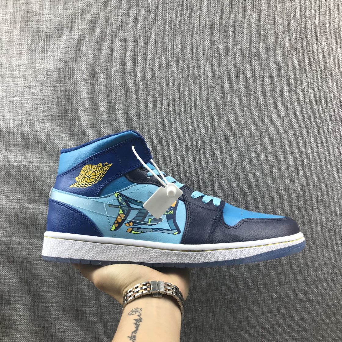 Sneakers Blue Cyan - Air Jordan 1 Mid BV7446-400 - product image from the listing.