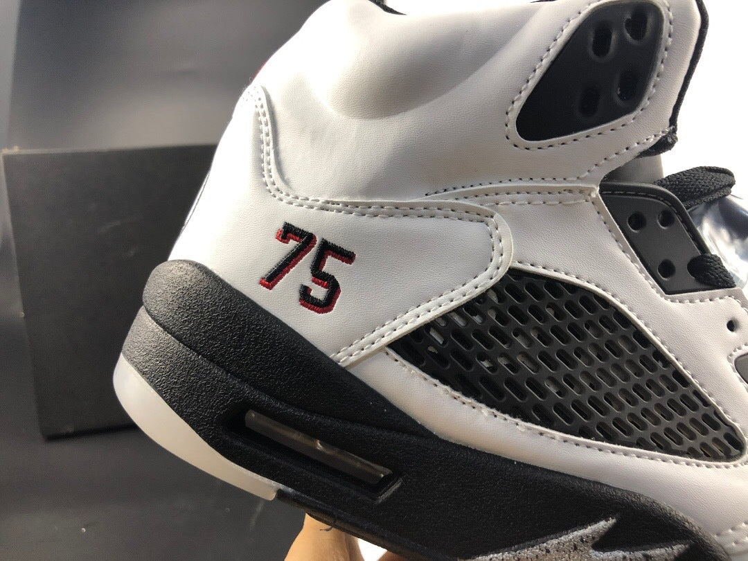 Jordan 5 Retro White Paris High-Cut Sneakers - product image from the listing.