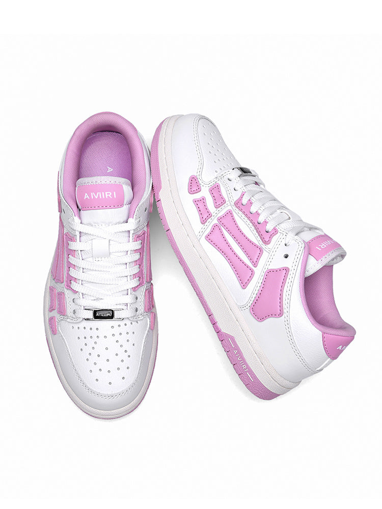 White and Pink AMIRI Low-Top Sneakers - product image from the listing.