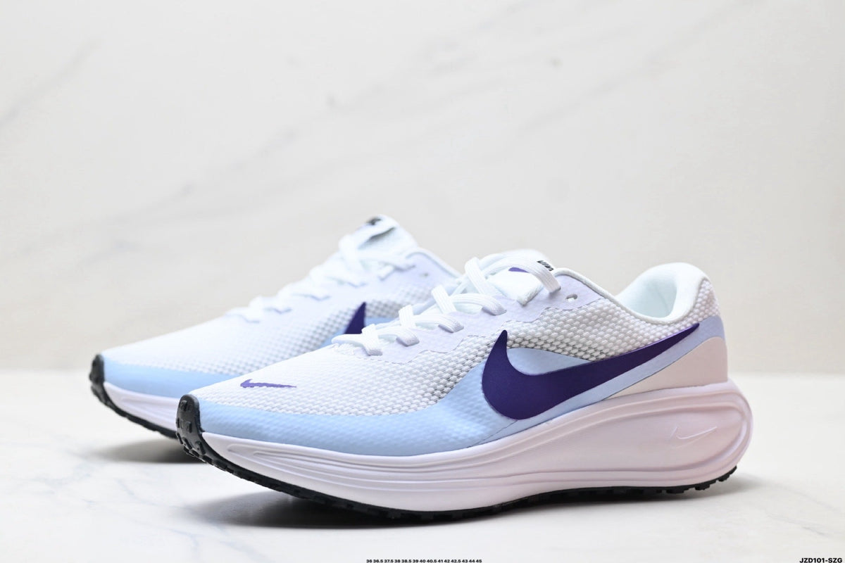 Nike Revolution 8 Running Shoes in White Blue Purple - product image from the listing.