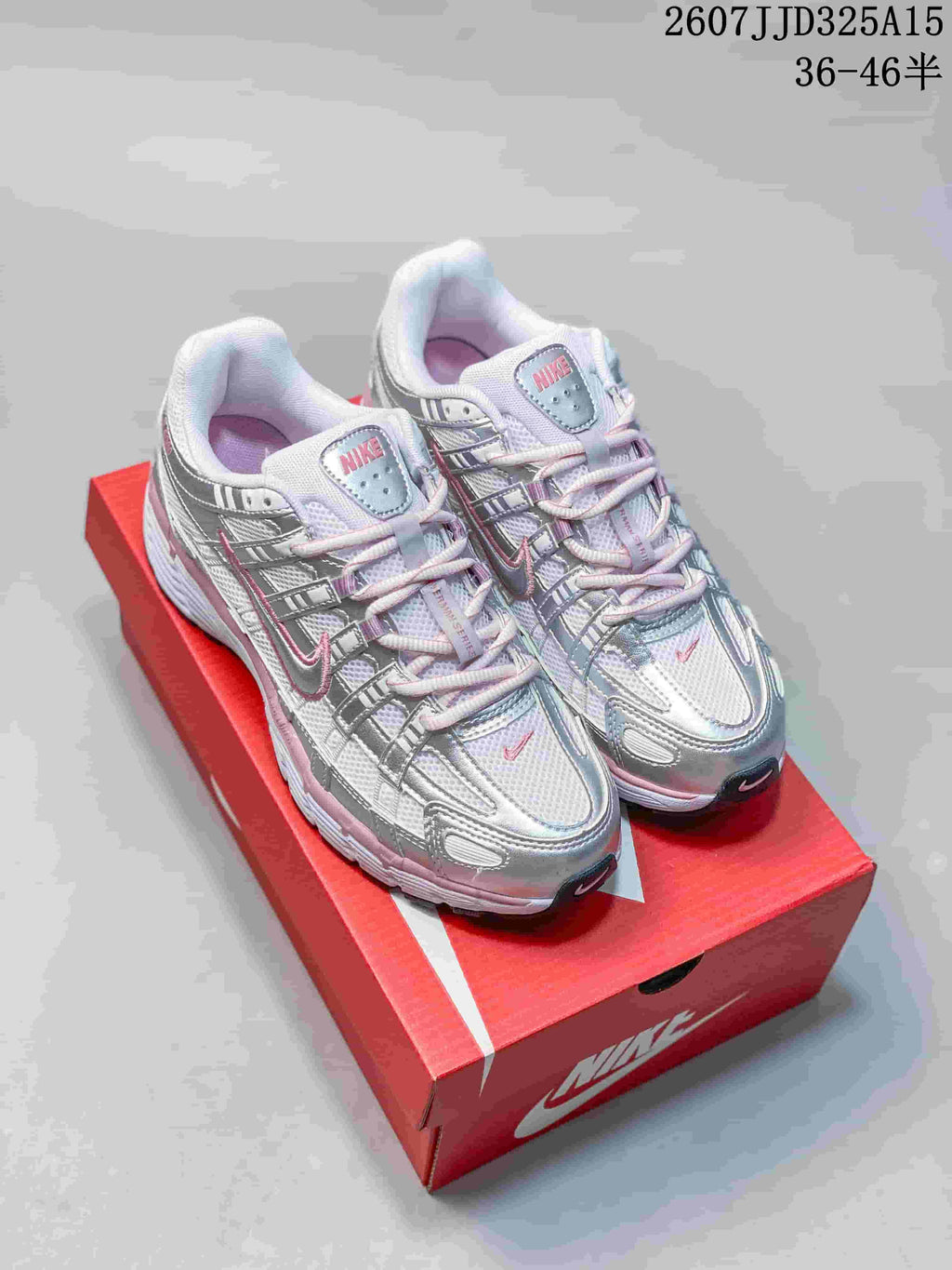 Nike P-6000 Running Sneakers in Silver Pink 2607JJD325A15 - product image from the listing.