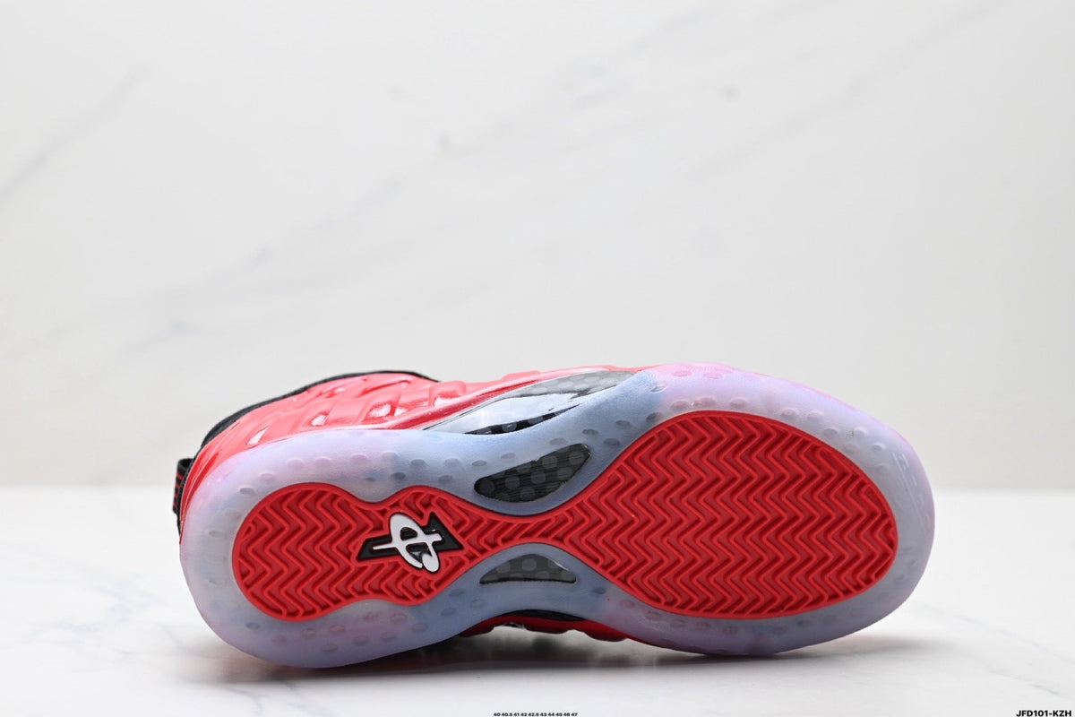 Nike Air Foamposite Penny High-Top Sneakers in Red Black - product image from the listing.