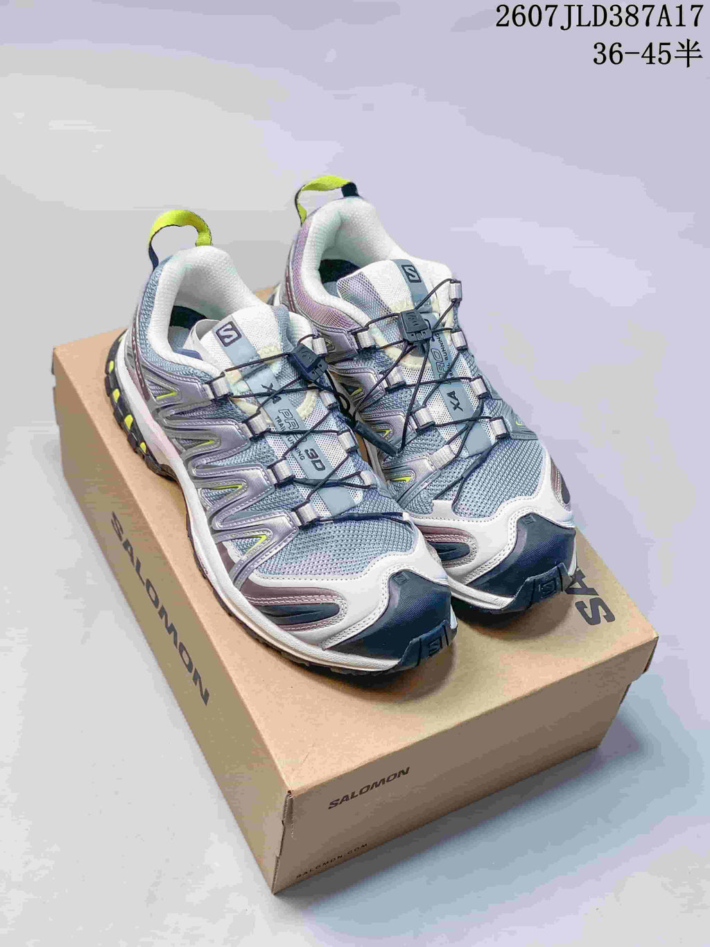 Salomon XA PRO 3D Trail Running Shoes in Grey Purple - product image from the listing.