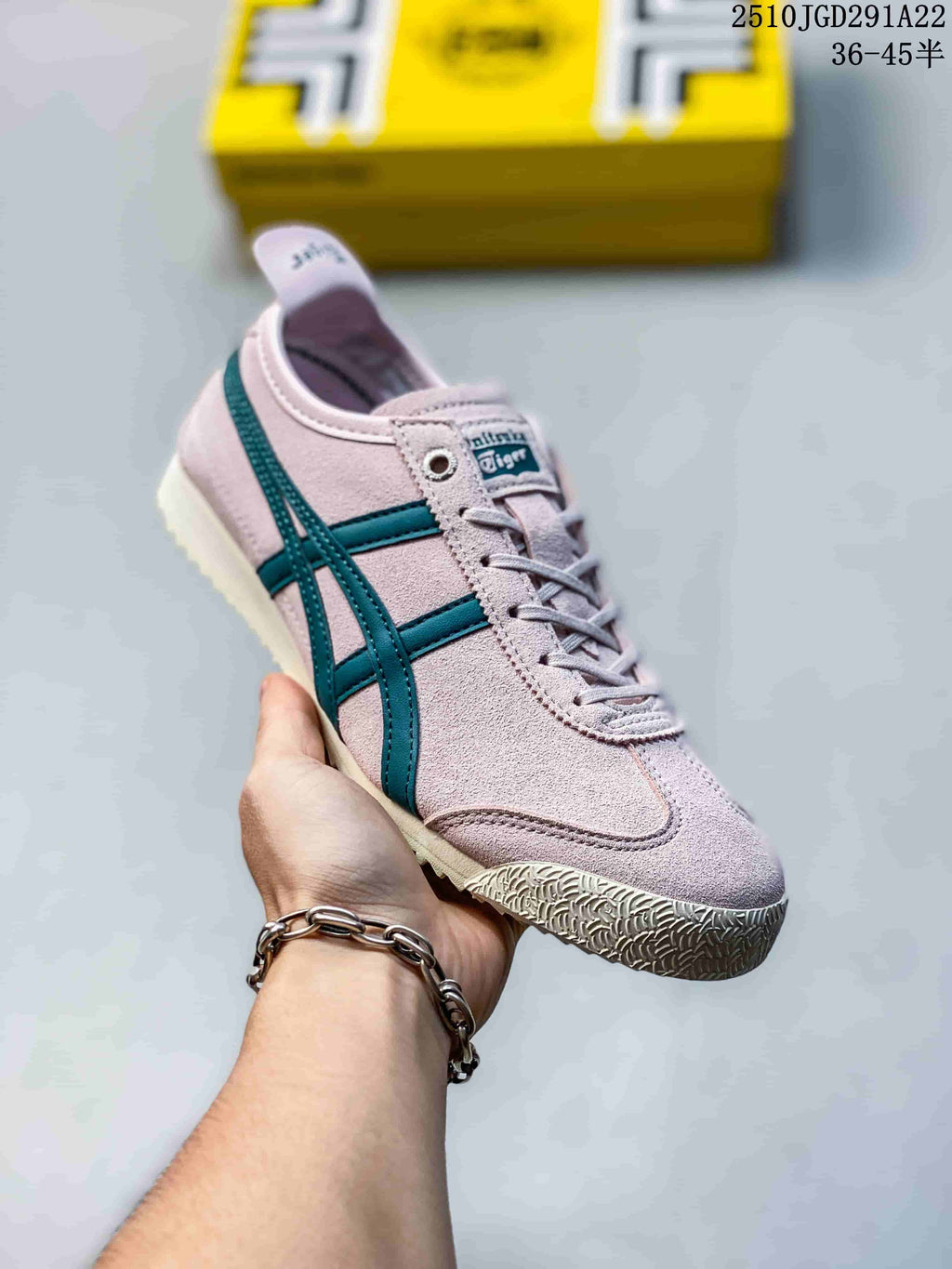 Onitsuka Tiger Trainers Pink Teal Style 2510JGD291A22 - product image from the listing.