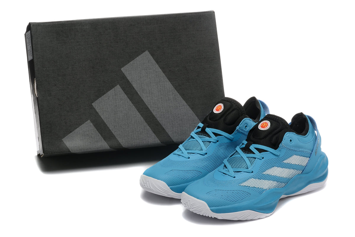 Adidas Adizero Basketball Shoes in Blue - product image from the listing.