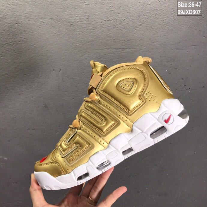 Nike Air More Uptempo Sneakers in Gold 09JXD607 - product image from the listing.