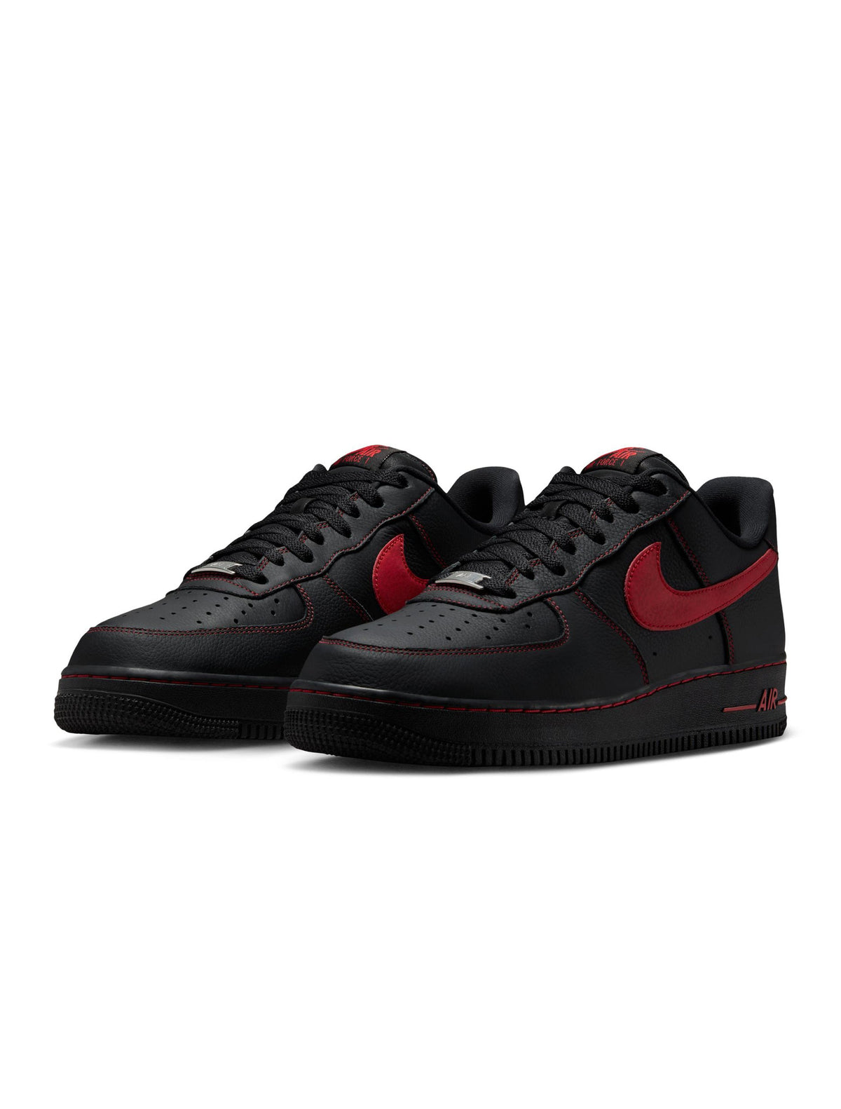 Men's Nike Air Force 1 '07 LV8 - Black/University Red - product image from the listing.
