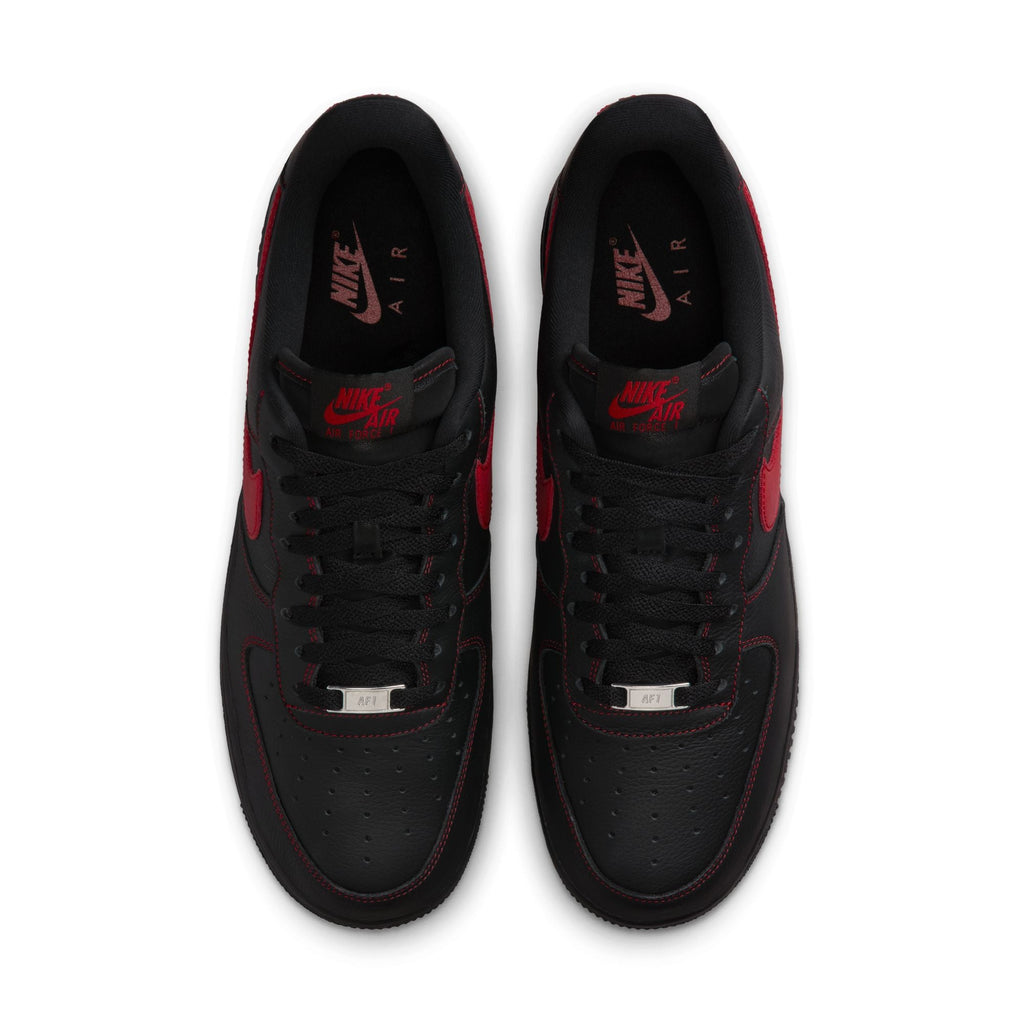 Men's Nike Air Force 1 '07 LV8 - Black/University Red - product image from the listing.