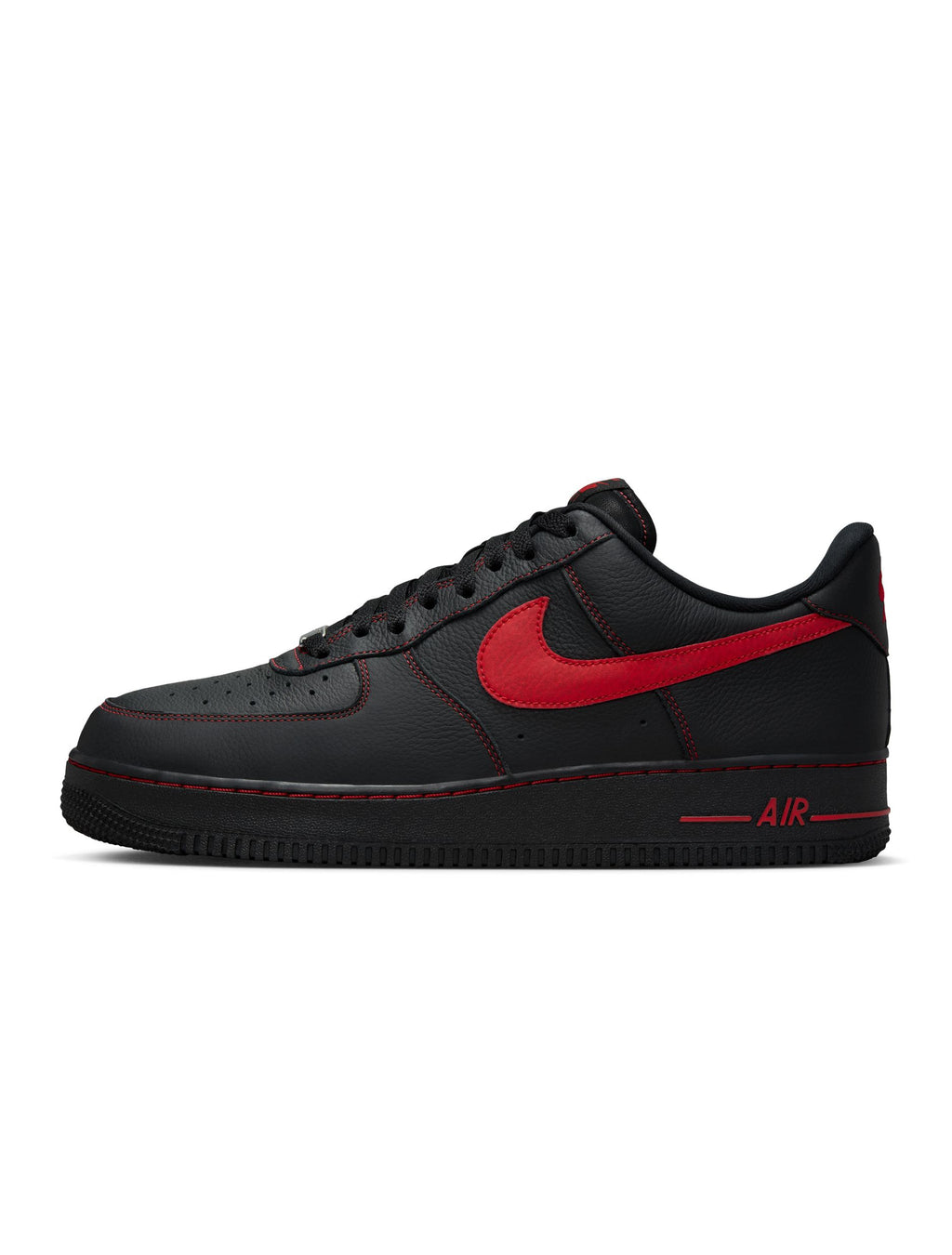 Men's Nike Air Force 1 '07 LV8 - Black/University Red - product image from the listing.