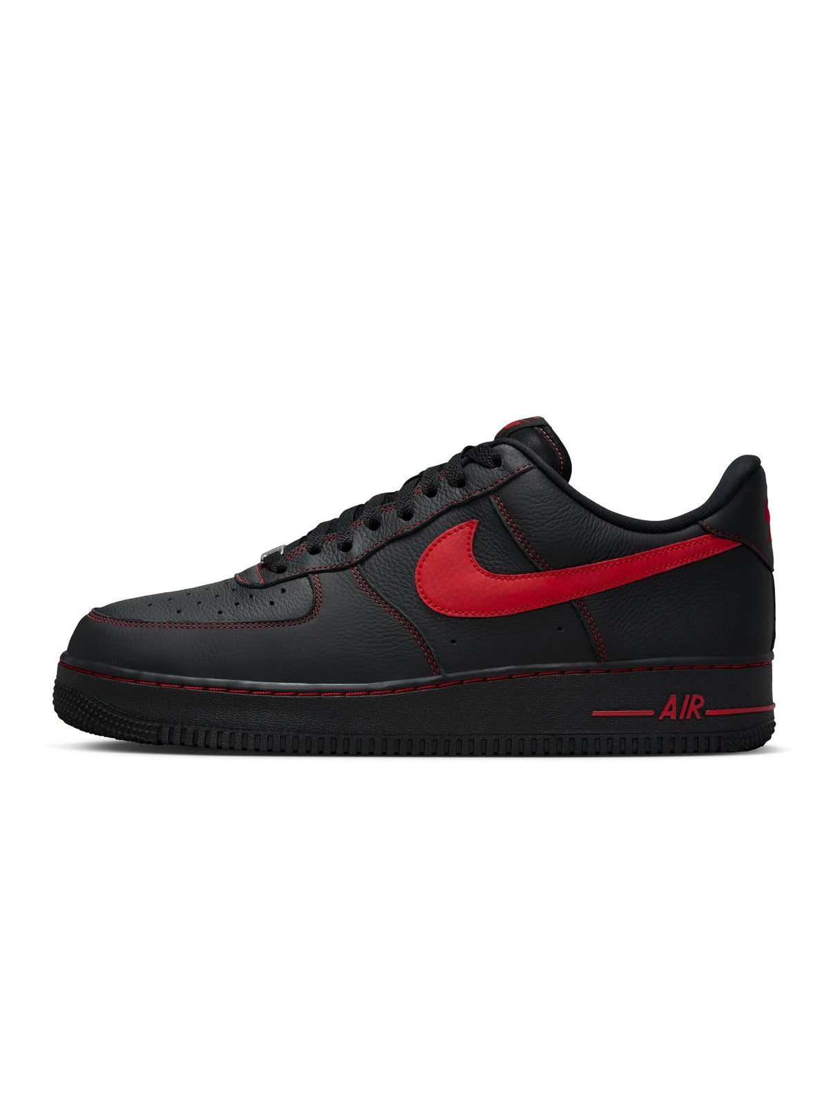 Men's Nike Air Force 1 '07 LV8 - Black/University Red - product image from the listing.
