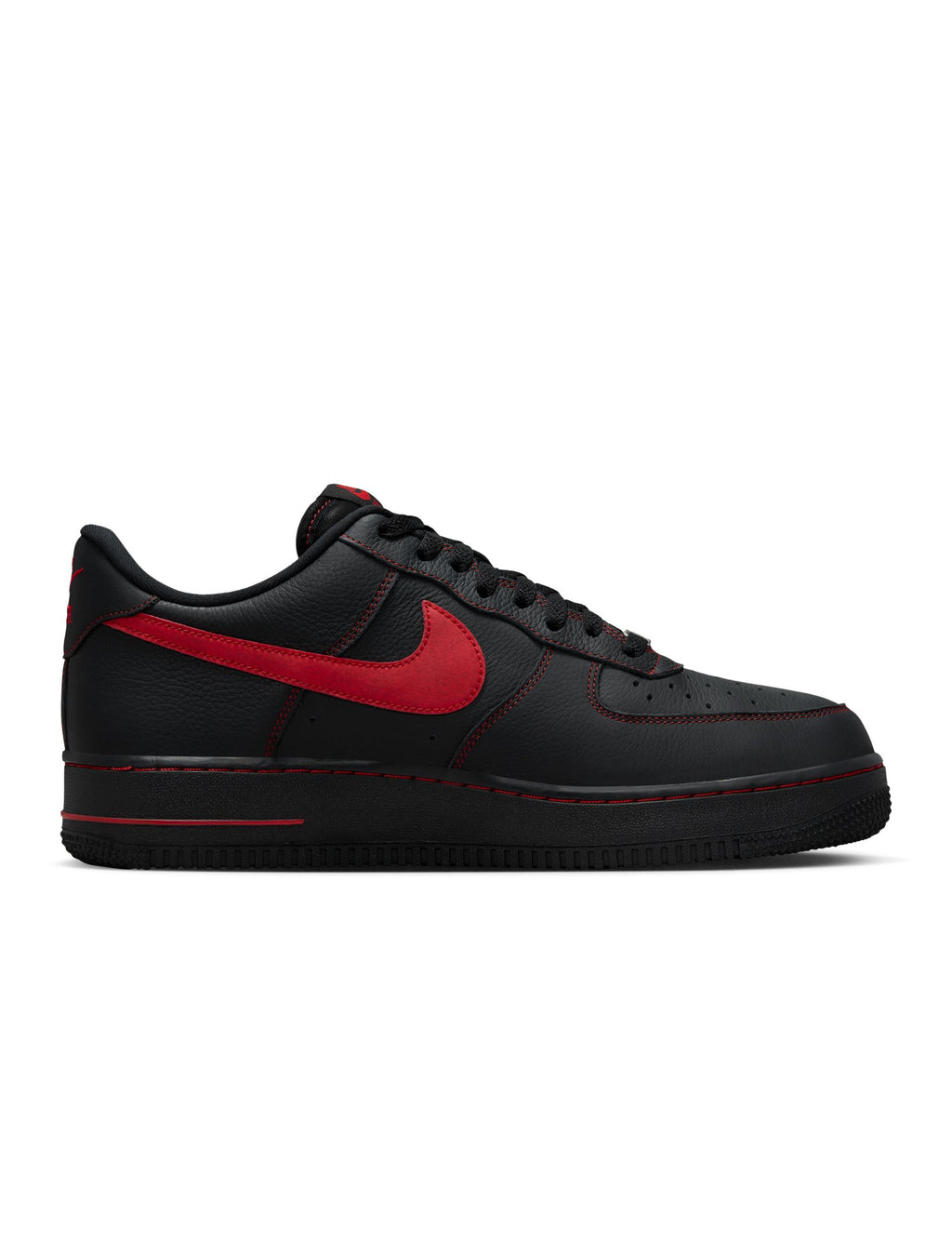 Men's Nike Air Force 1 '07 LV8 - Black/University Red - product image from the listing.