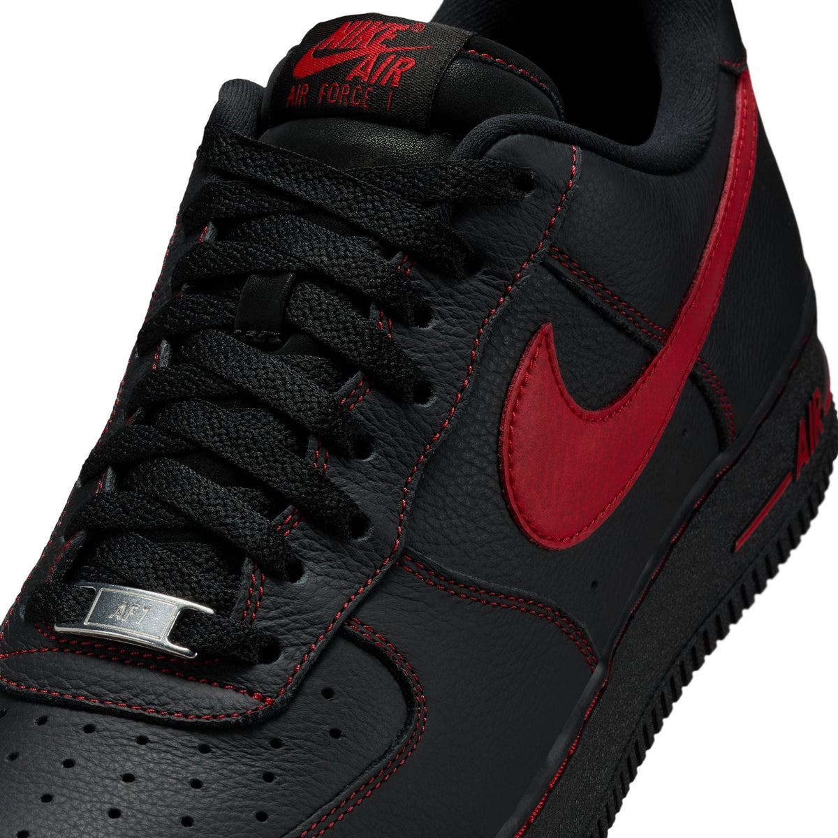 Men's Nike Air Force 1 '07 LV8 - Black/University Red - product image from the listing.