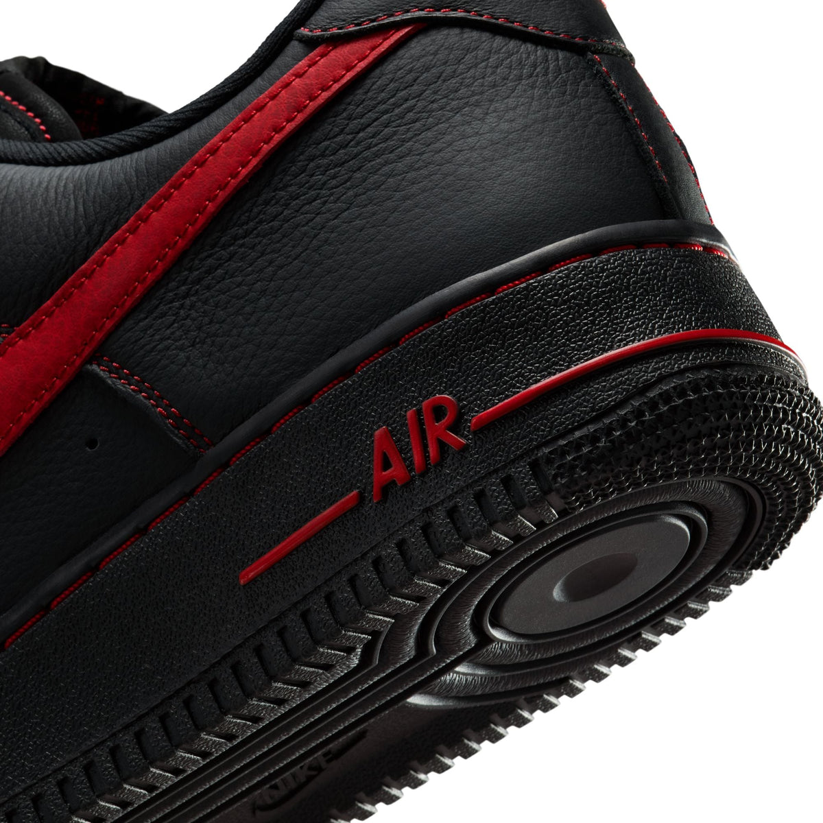 Men's Nike Air Force 1 '07 LV8 - Black/University Red - product image from the listing.