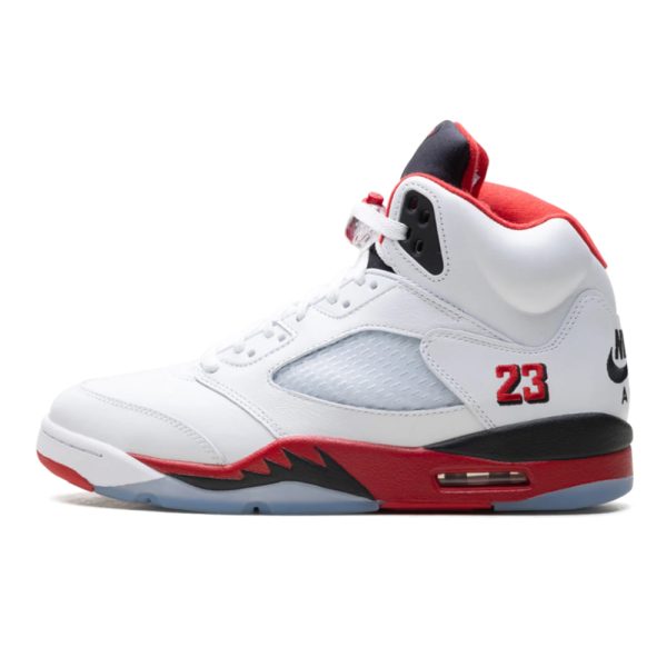"Fire Red - Black Tongue (2025)" Air Jordan 5 - product image from the listing.