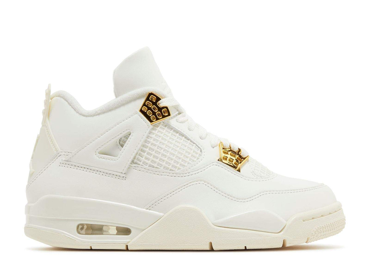 Wmns Air Jordan 4 Retro Metallic Gold Sneaker - product image from the listing.