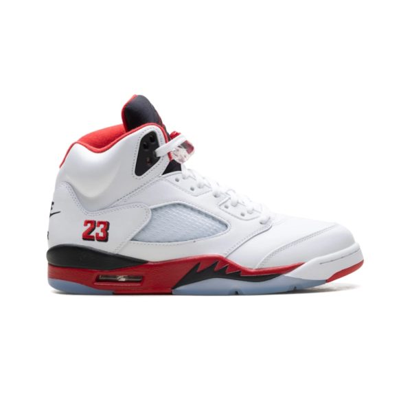"Fire Red - Black Tongue (2025)" Air Jordan 5 - product image from the listing.