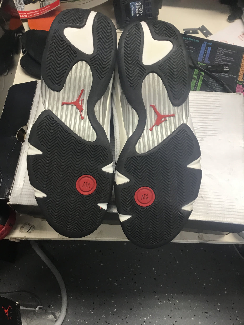 Men's Air Jordan 14 Retro "Black Toe" - Size 13 - Pre-Owned (OG Box) - product image from the listing.