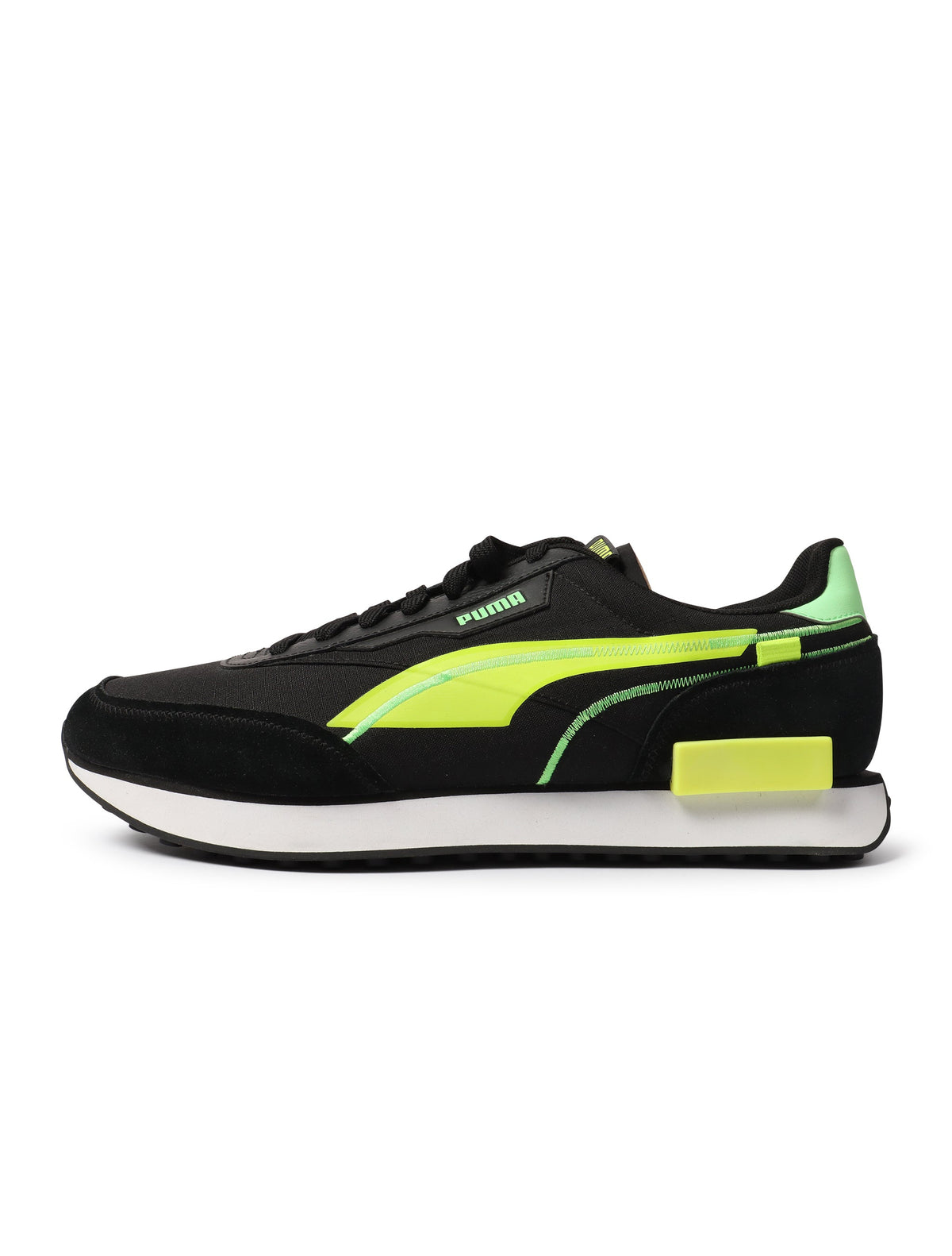 Puma Future Rider Twofold in Black/Yellow - product image from the listing.
