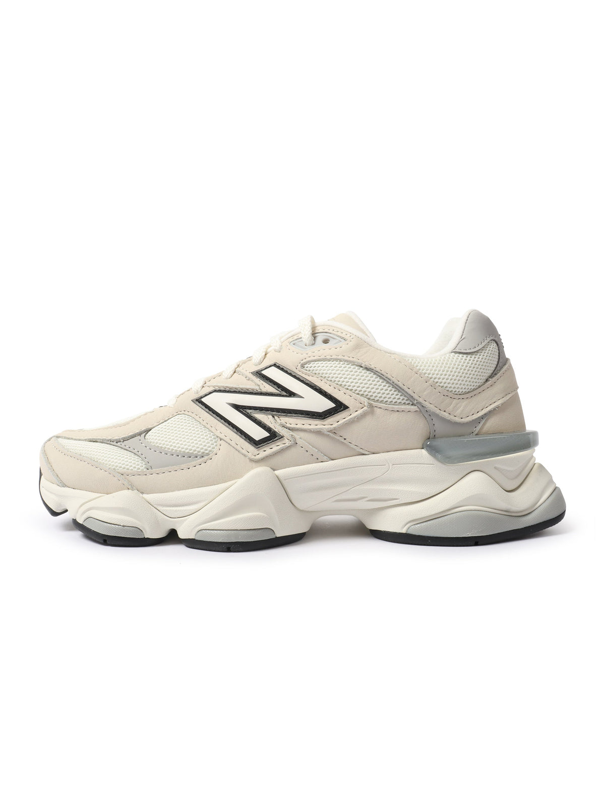 Men's New Balance 9060 Lifestyle Shoes - White/Grey - product image from the listing.