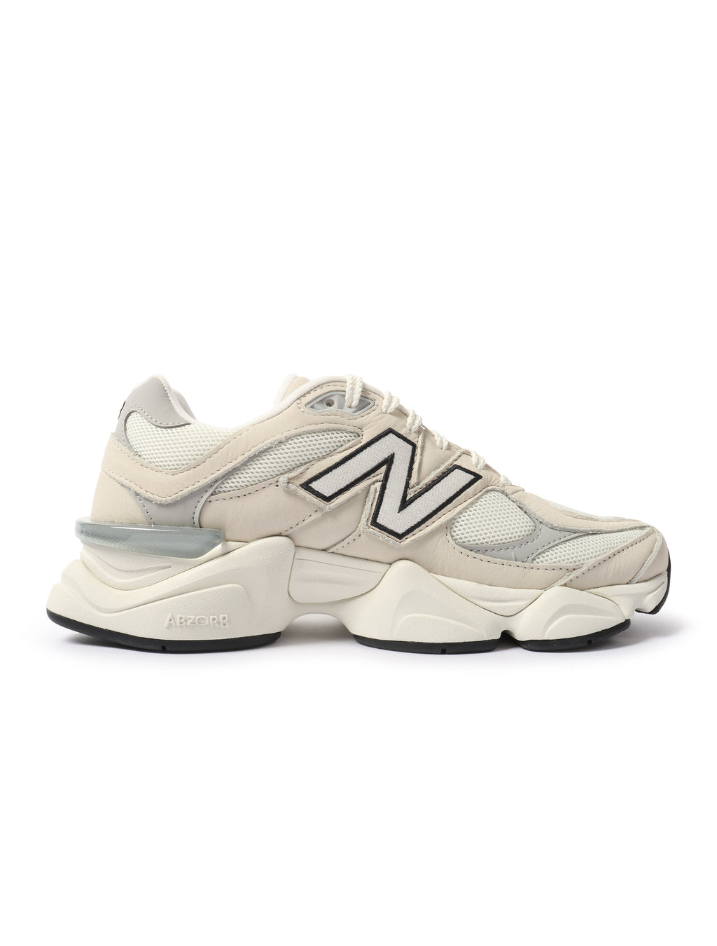 Men's New Balance 9060 Lifestyle Shoes - White/Grey - product image from the listing.
