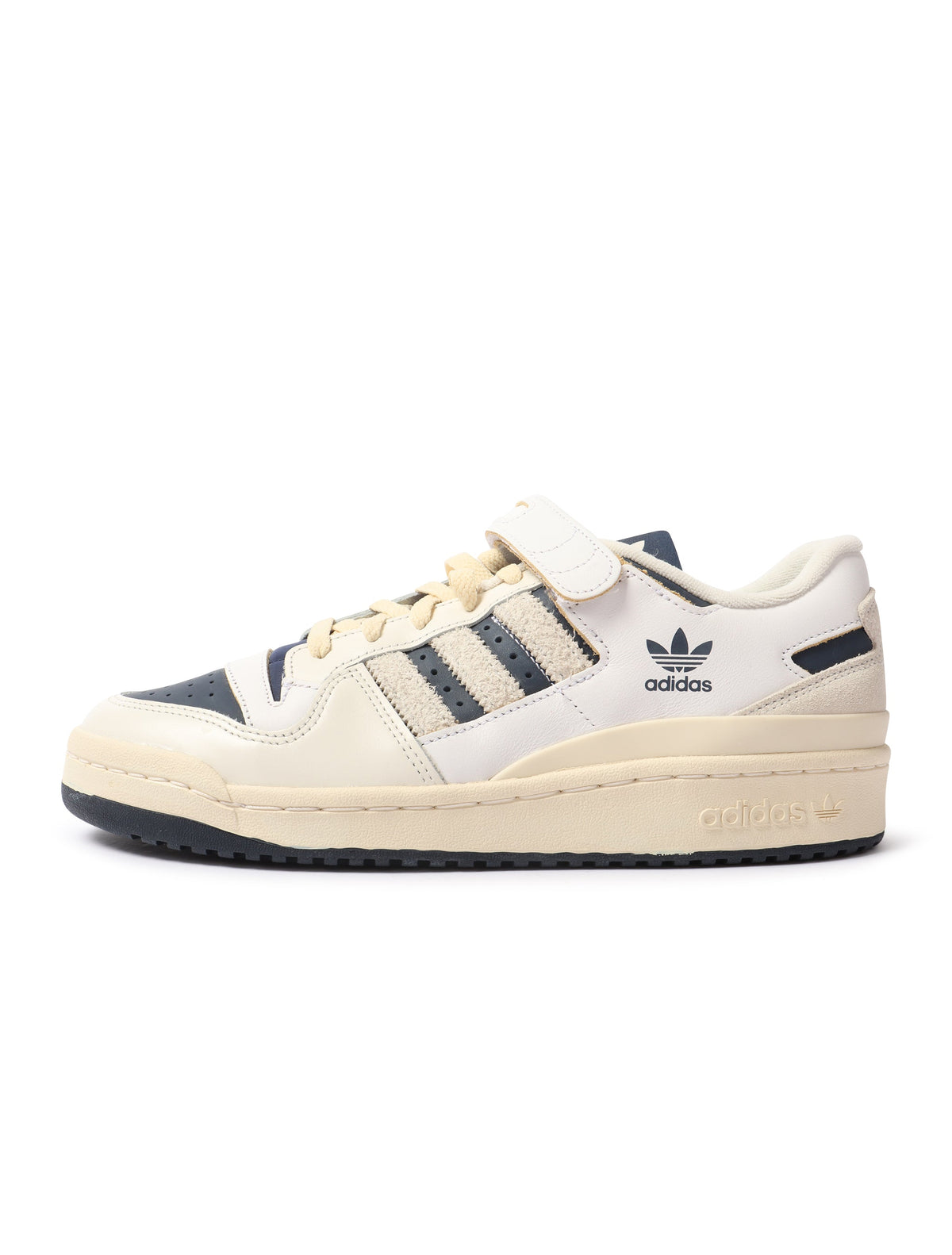 Men's Adidas Forum 84 Low - White/Navy - product image from the listing.