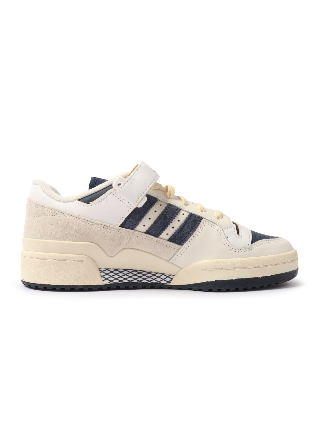 Men's Adidas Forum 84 Low - White/Navy - product image from the listing.