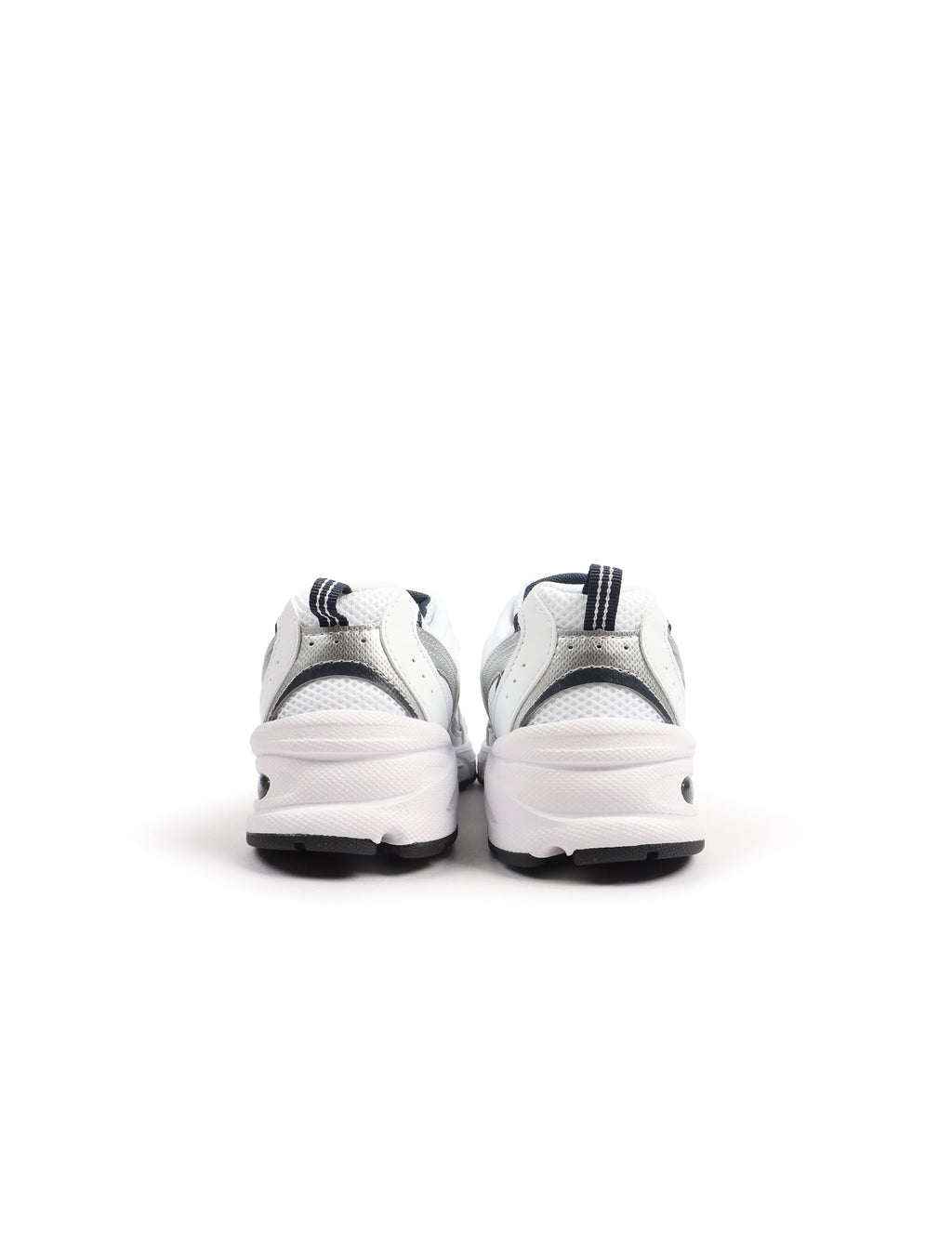 New Balance Big Kids 530 Running Shoes in White/Indigo - product image from the listing.