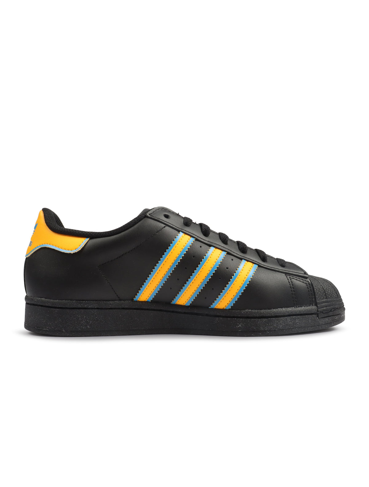 Men's Adidas Superstar - Black/Yellow - product image from the listing.