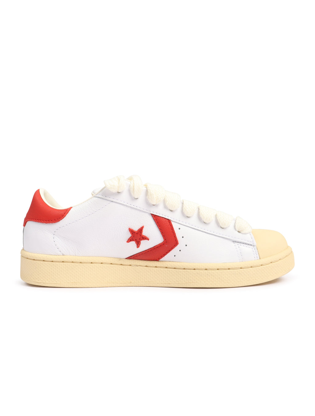 Men's Converse x Le Fleur Pro Leather OX - White/Molten Lava - product image from the listing.