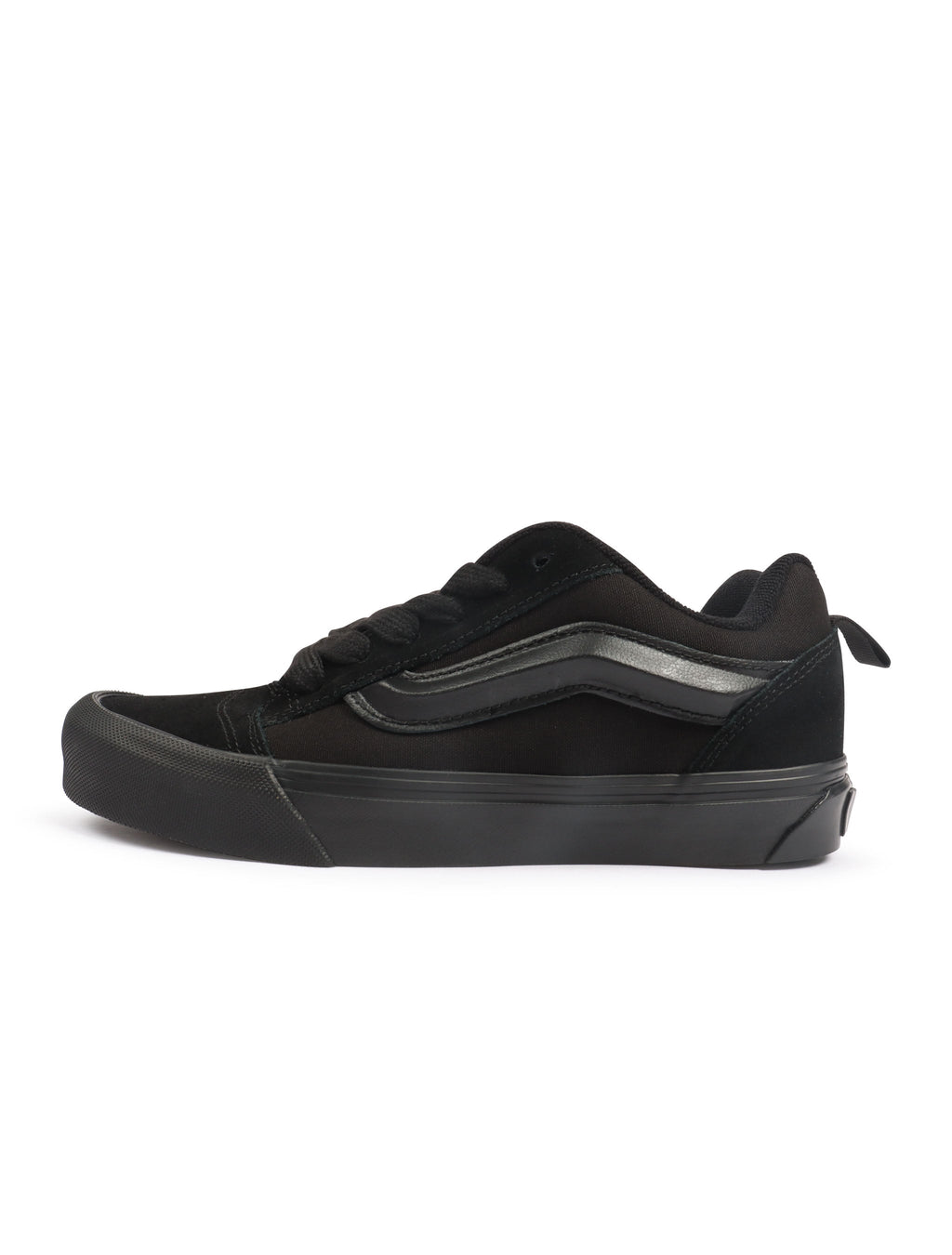 Men's Vans Knu Skool Suede Canvas - Triple Black - product image from the listing.