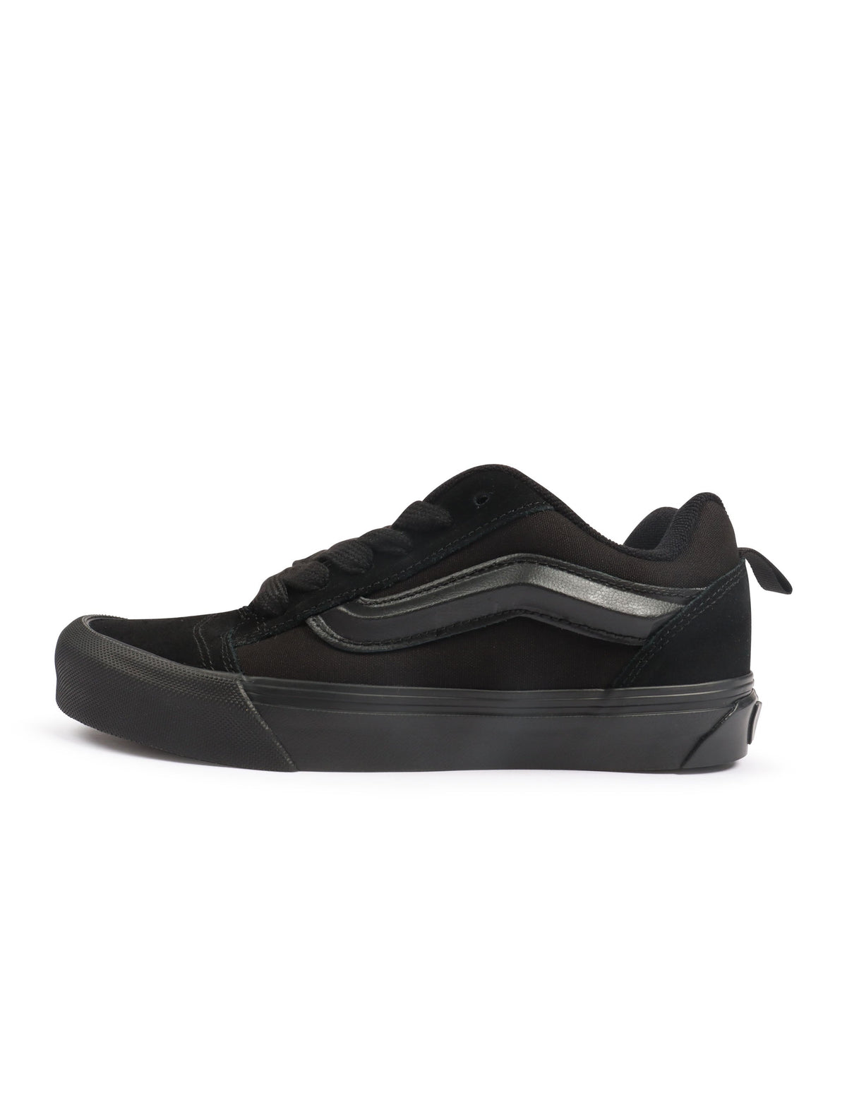 Men's Vans Knu Skool Suede Canvas - Triple Black - product image from the listing.