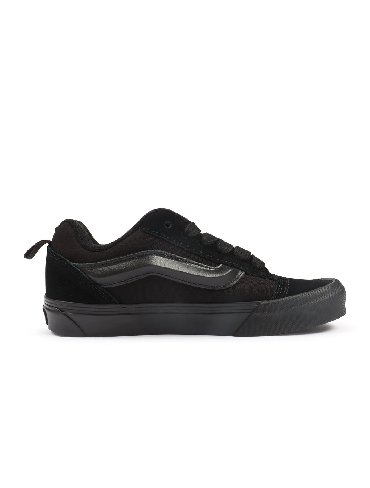 Men's Vans Knu Skool Suede Canvas - Triple Black - product image from the listing.