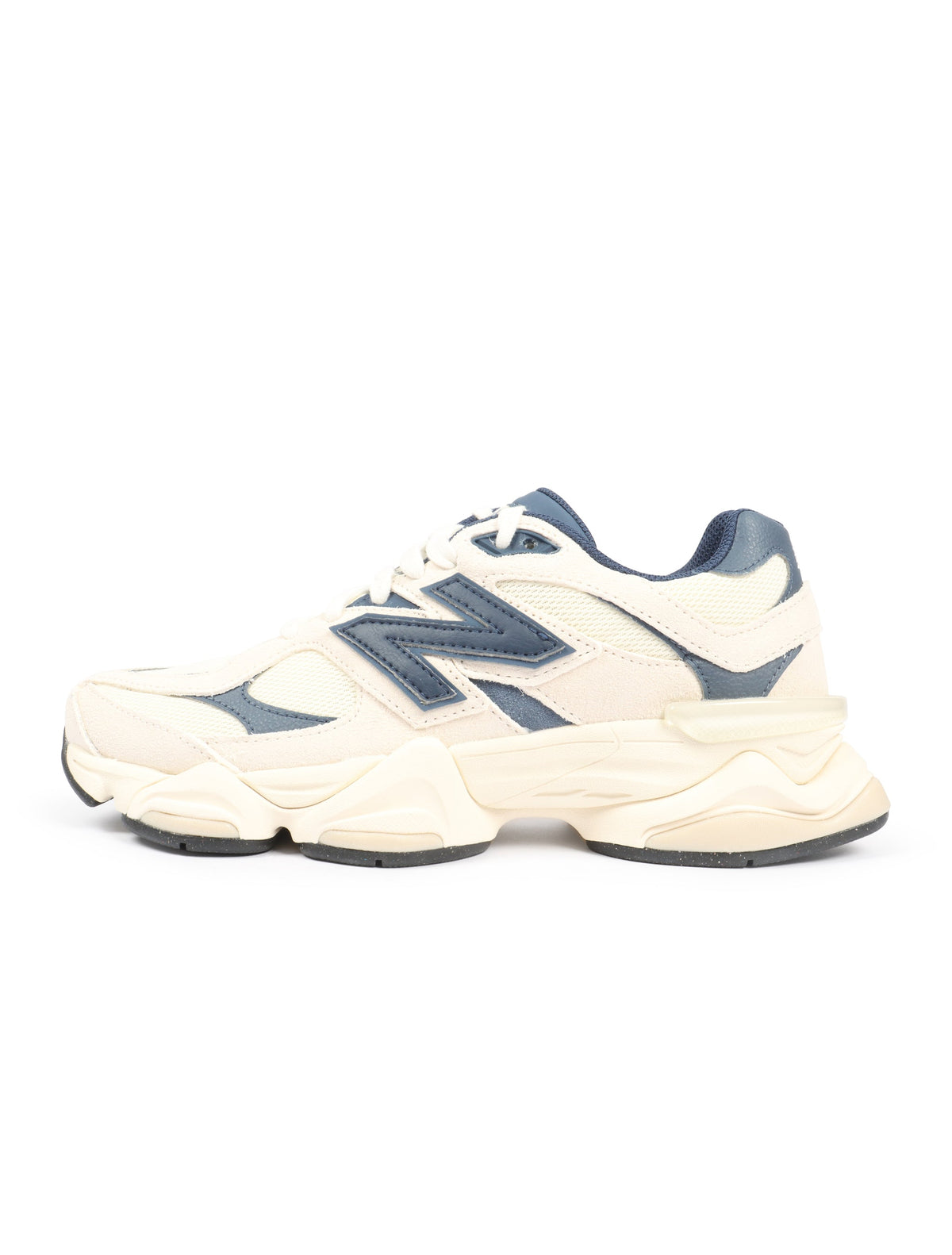 Men's New Balance 9060 Lifestyle Shoes - Cream/Navy - product image from the listing.