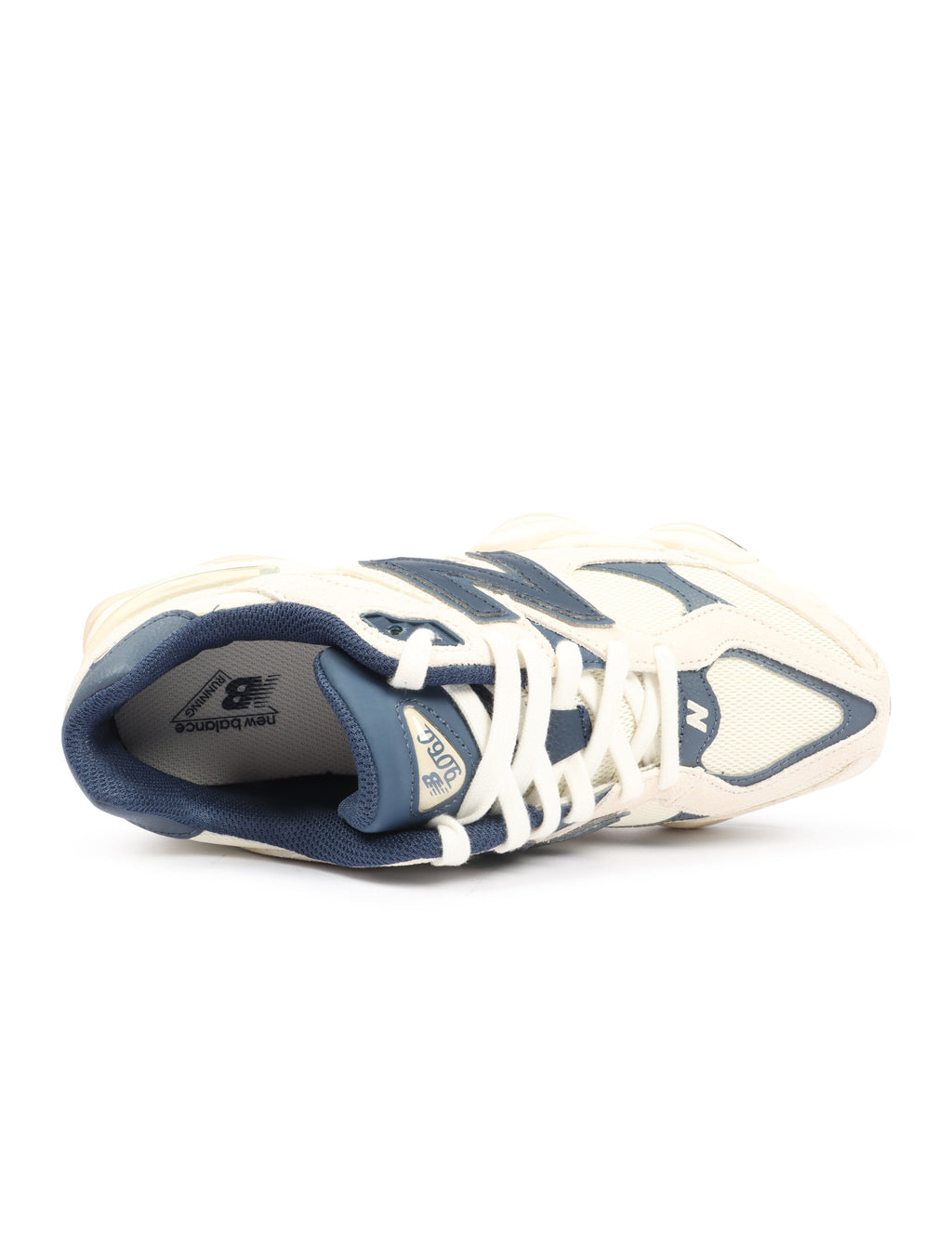 Men's New Balance 9060 Lifestyle Shoes - Cream/Navy - product image from the listing.