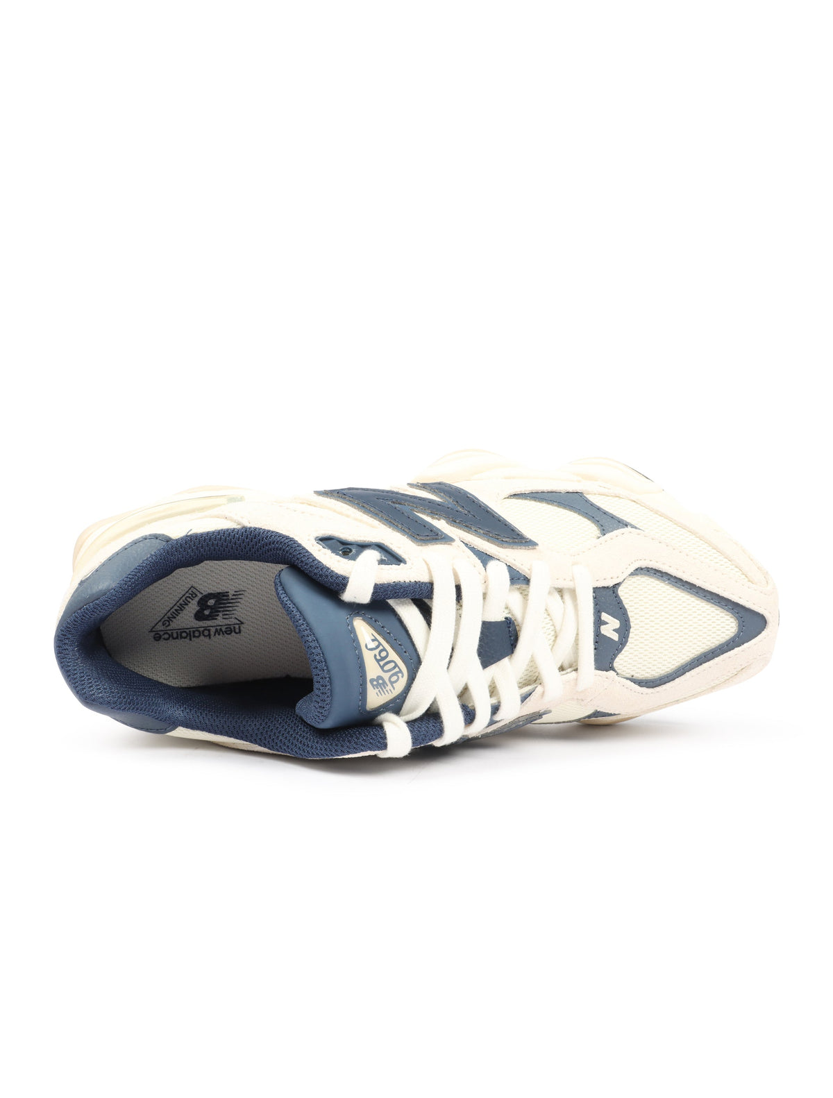 Men's New Balance 9060 Lifestyle Shoes - Cream/Navy - product image from the listing.