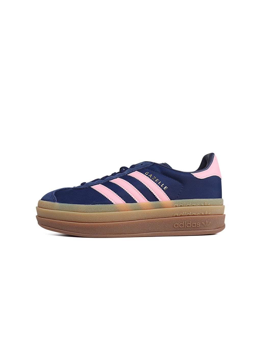 Women's Adidas Gazelle Bold - Dark Blue/Pink - product image from the listing.