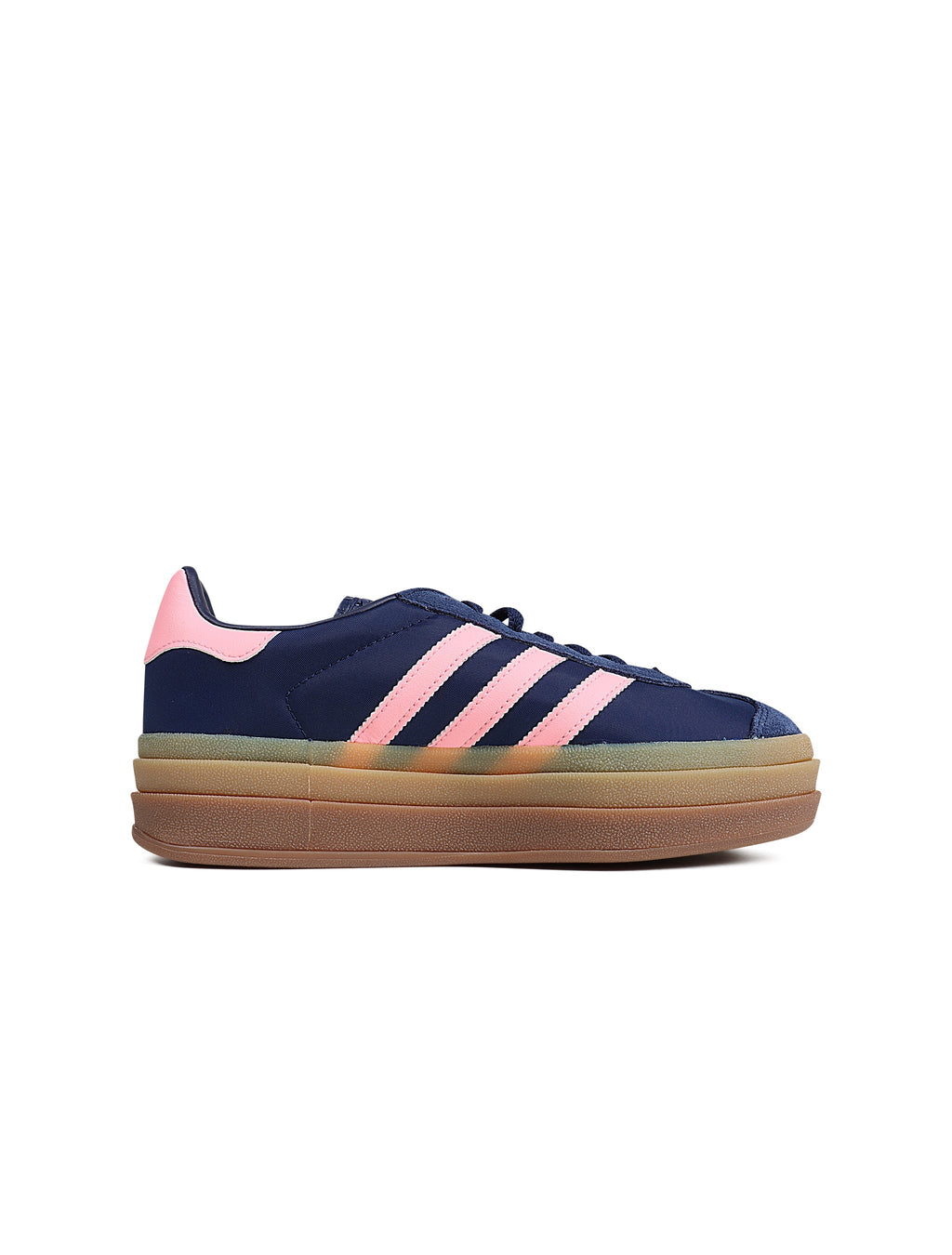 Women's Adidas Gazelle Bold - Dark Blue/Pink - product image from the listing.